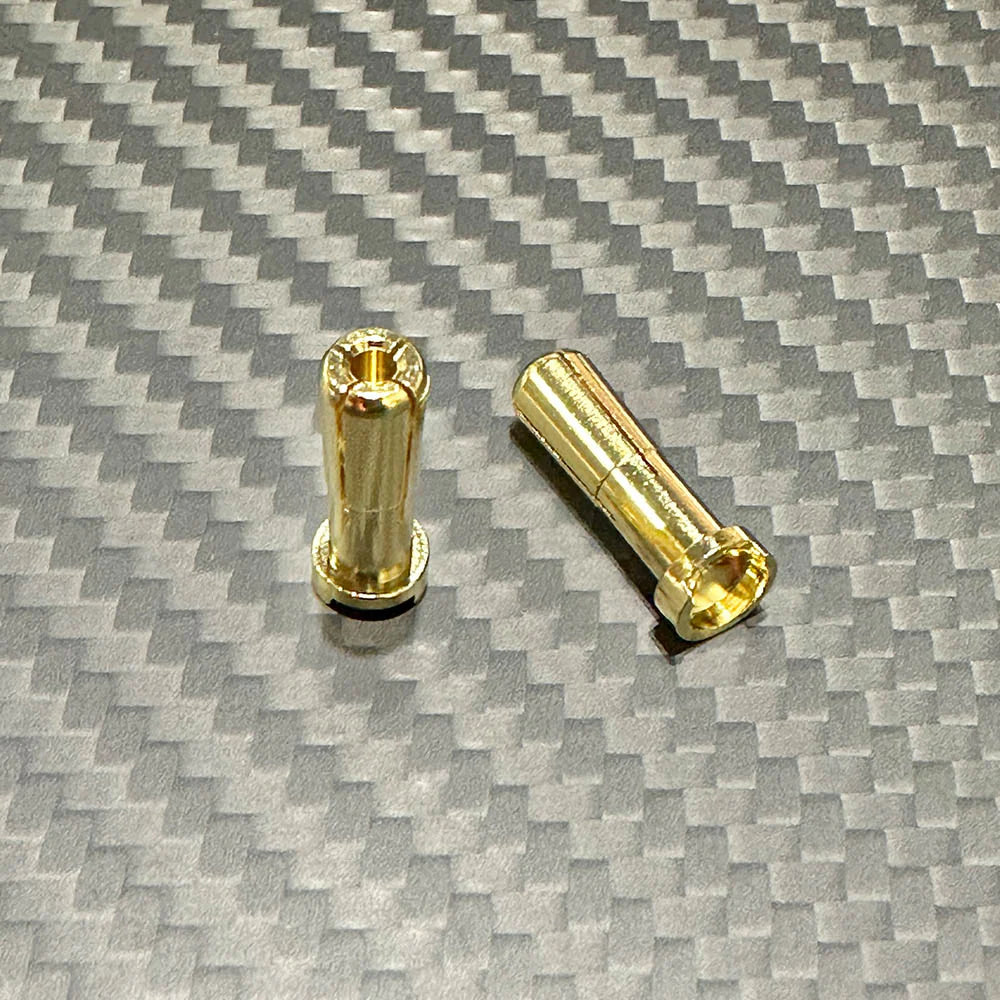 Team Zombie 5mm plated male tube plug (2)