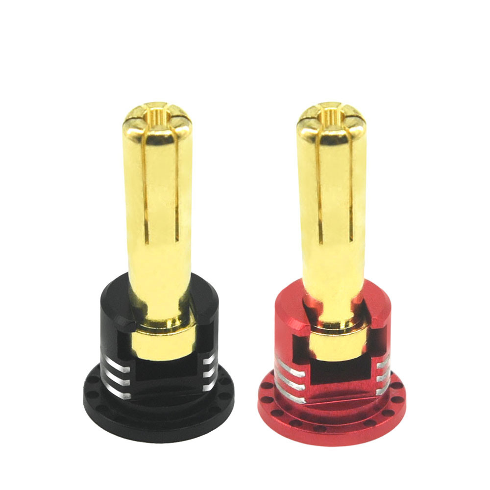 Bullet Plug Grips w/ 5mm Bullets (Black/Red)
