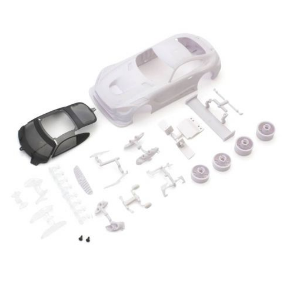 Mini-Z Mercedes-AMG GT3 White Body Set (w/RWD Wheel)