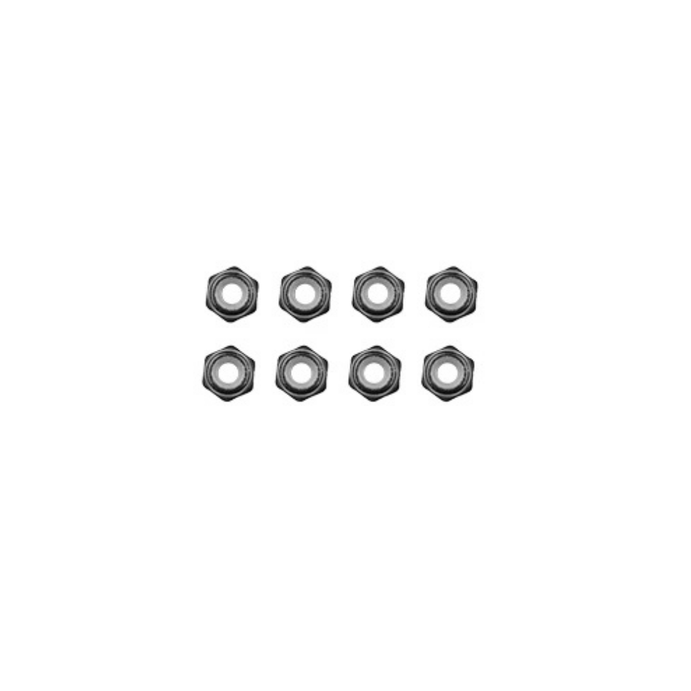 M2 Locknuts - Black Aluminum (8 pcs)