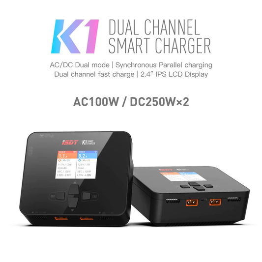 iSDT K1 Dual Charger AC 100W / DC 250W x2