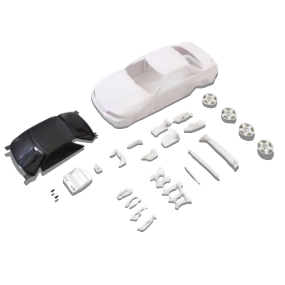 Mini-Z Skyline GT-R R32 White Body Set w/AWD Wheel