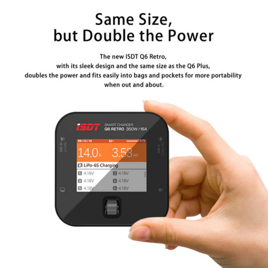 iSDT Q6 Retro DC 350W Mini Smart Charger for 1-6S Lipo battery