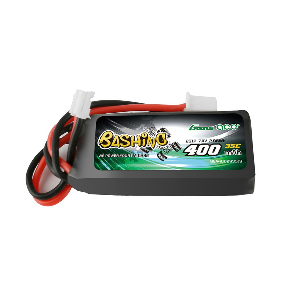 Gens Ace Bashing 2S 7.4V 400mAh 35C Li-Po Battery w/ JST-PHR Plug