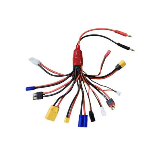 Charging Cable with 12 Inputs (Deans, XT30, XT60, XT90, Tamiya, EC3, EC5, TRX, JST, FUTABA, MX2.0)