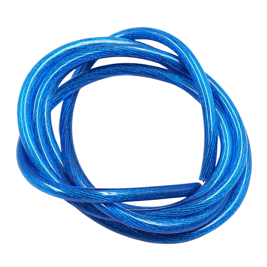 12AWG Transparent Wire 1m Blue