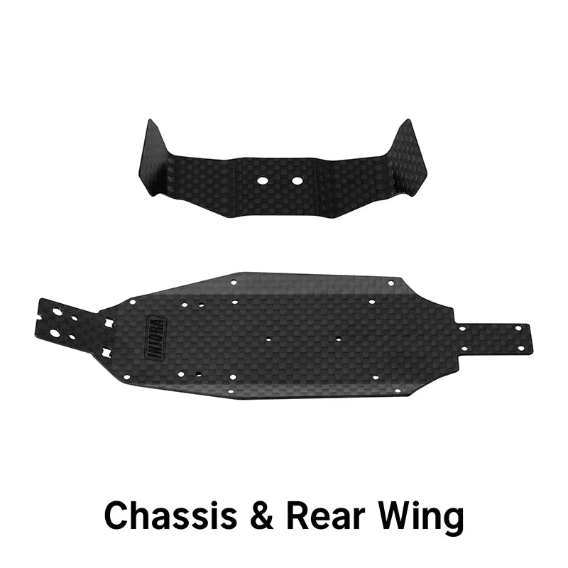 Carbon Fiber Chassis & Rear Wing for 1/24 Losi Micro-B