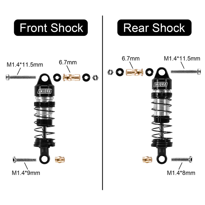Aluminum Oil Shocks for Losi Micro-B Micro-T (4pcs)