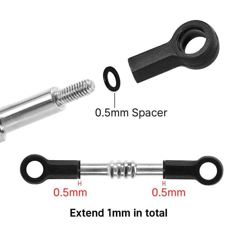 Adjustable Stainless Steel Links Set for Losi Micro-B Micro-T