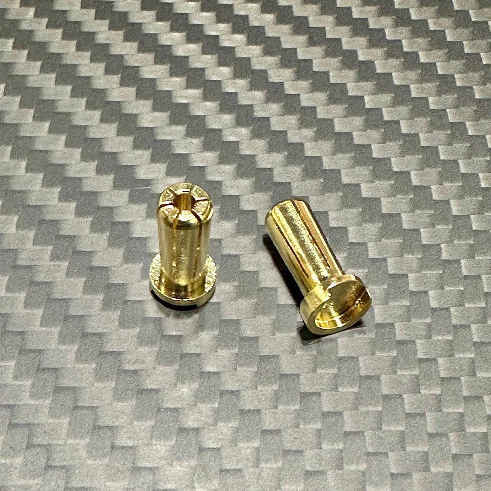 Team Zombie 5mm plated male tube plug SHORT (2)