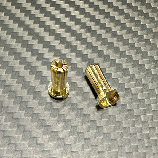 Team Zombie 5mm plated male tube plug SHORT (2)