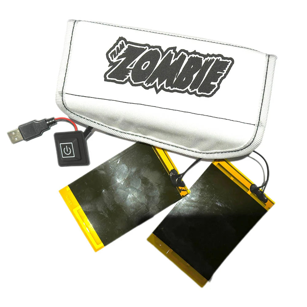 Team Zombie Lipo battery graphene heater w safety charging pouch V3 (ultra thick)