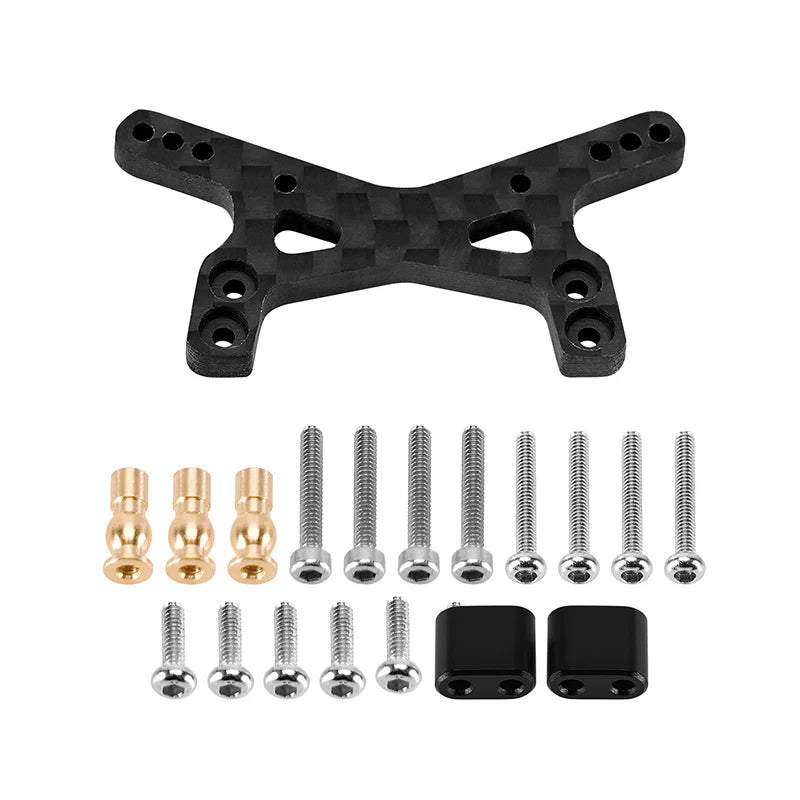 Carbon Fiber Shock Towers with Shock Mount Spacer for Losi Micro-B Micro-T