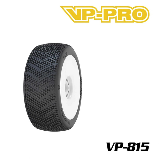 815 Daggers Evo 1/8 Offroad Buggy Tires Pre-Glued on White Rims - M4 Super Soft Compound (2 Pcs)