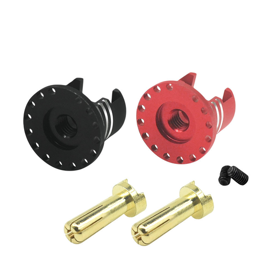 Bullet Plug Grips w/ 5mm Bullets (Black/Red)