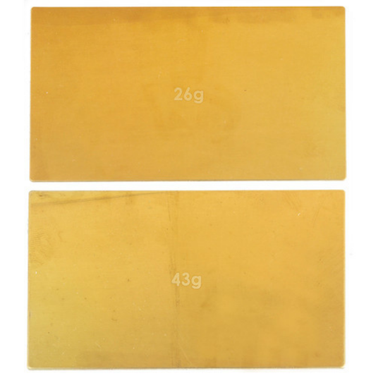 LiPo Battery Brass Weight Plate Set (1x 26g & 1x 43g)