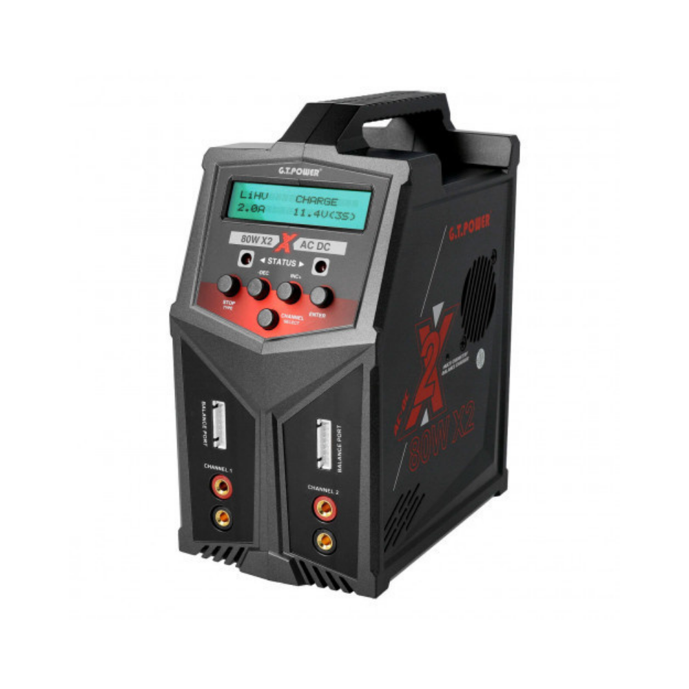 X2 Duo Charger 80W X2 Dual AC DC 7A