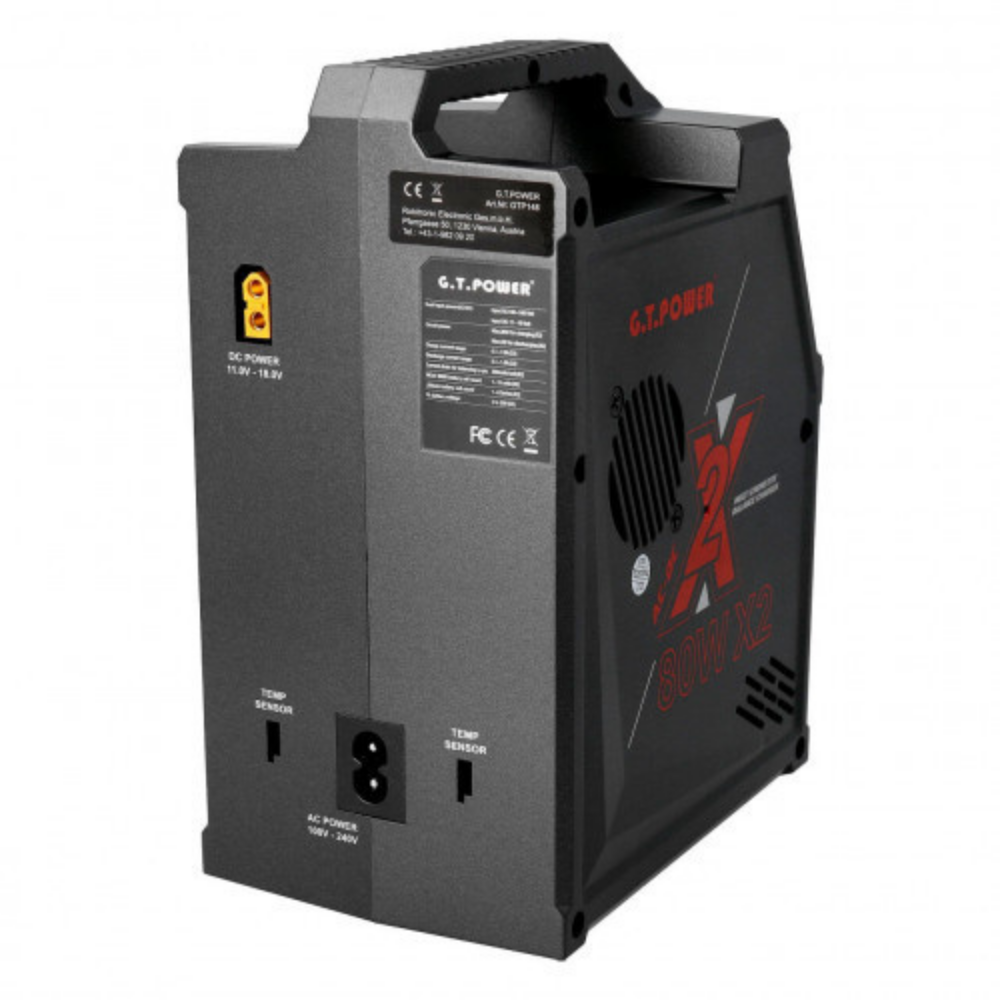X2 Duo Charger 80W X2 Dual AC DC 7A