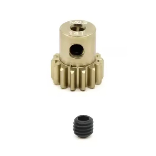 M0.5 Aluminum Pinion Gears (Fits 2mm Shaft)