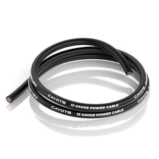 Cayote Thin-Wall Silicone Wire (Black) (1 Meter) (13AWG)