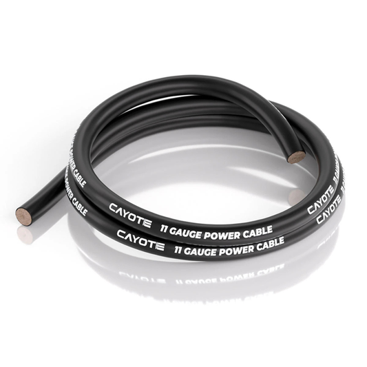 Cayote Thin-Wall Silicone Wire (Black) (1 Meter) (11AWG)