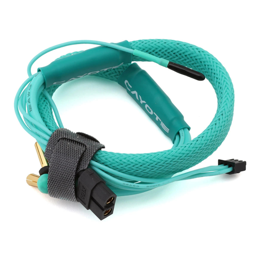 Cayote Power 2S LiPo Charge Lead (Female XT60 to 5mm Bullets) w/3-Pin JST-XH Balance Plug (Aurora Green) (450mm)