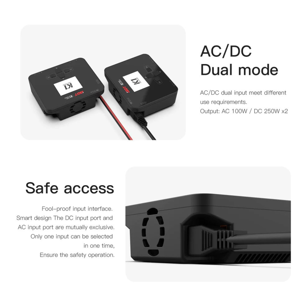 iSDT K1 Dual Charger AC 100W / DC 250W x2