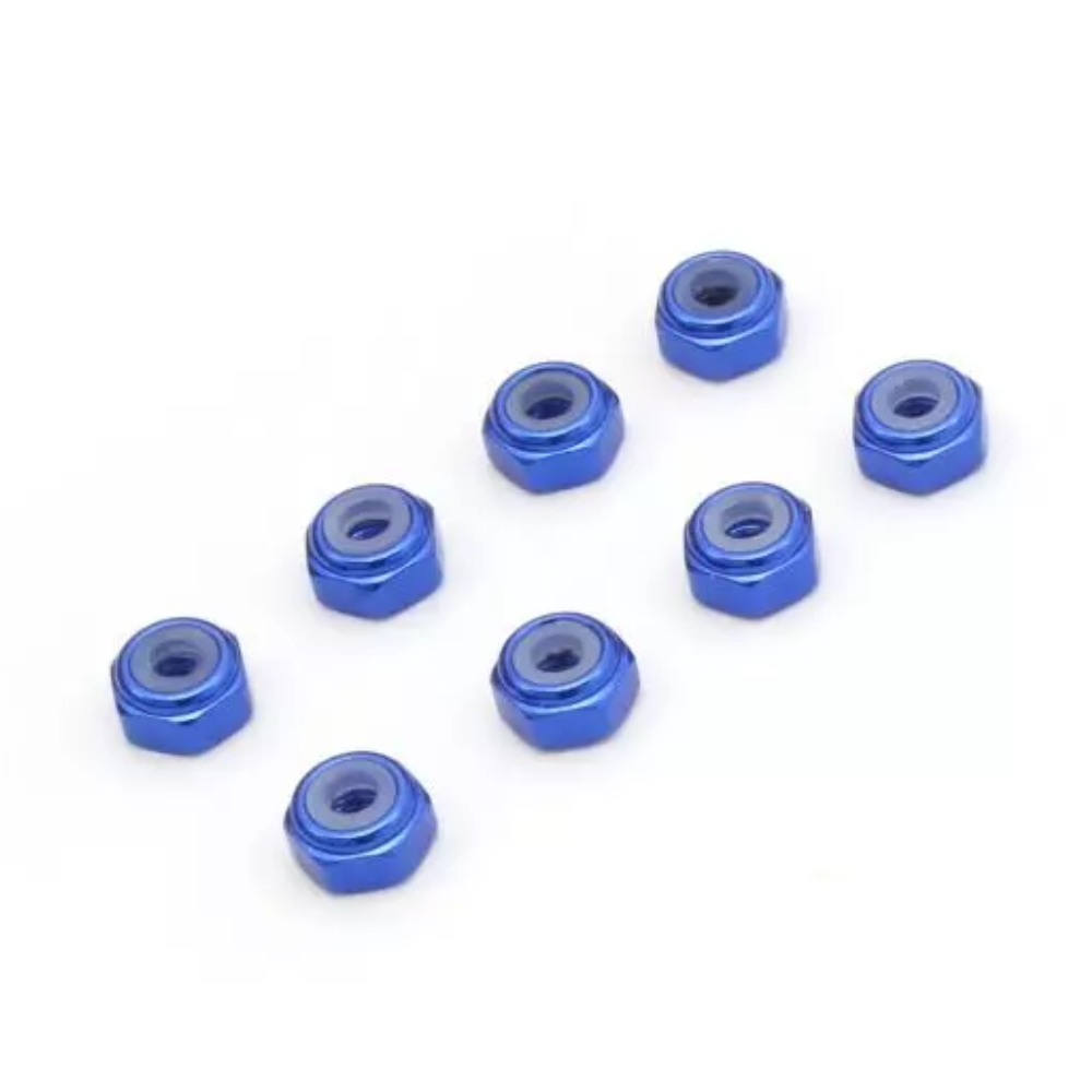 Kyosho Mini-Z M2 Aluminum Nylon Color Nut 8pcs (Blue)