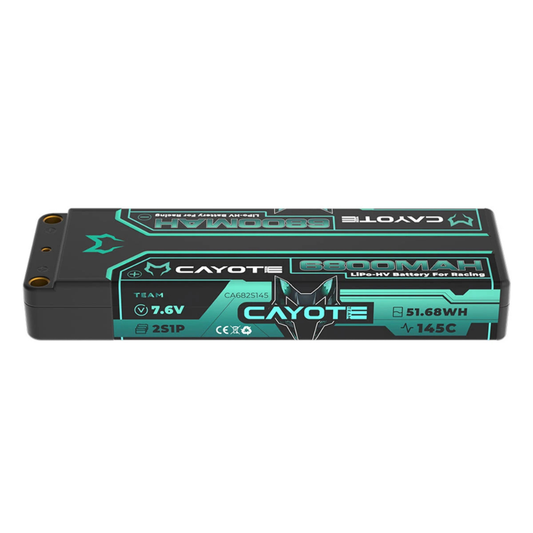 Cayote 2S 145C LCG Stick LiHV Battery (7.6V/6800mAh) w/5mm Bullets