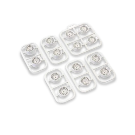 Kyosho Mini-Z Multi Offset Wheel Set (White/AWD/14pcs)