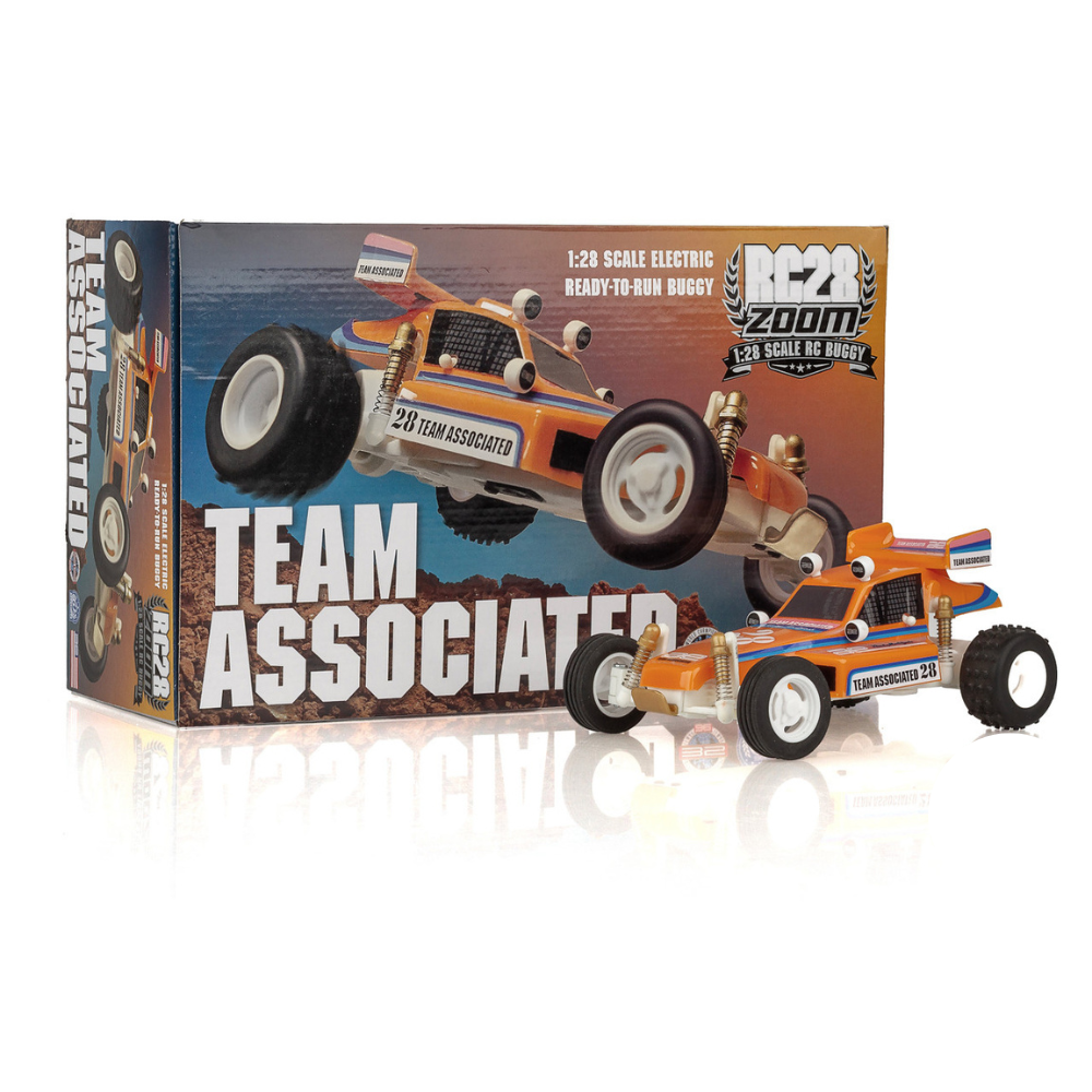 Team Associated RC28 Zoom 1/28 RTR 2WD Micro RC10 Buggy w/2.4GHz Radio, Integrated Battery & USB-C Cable