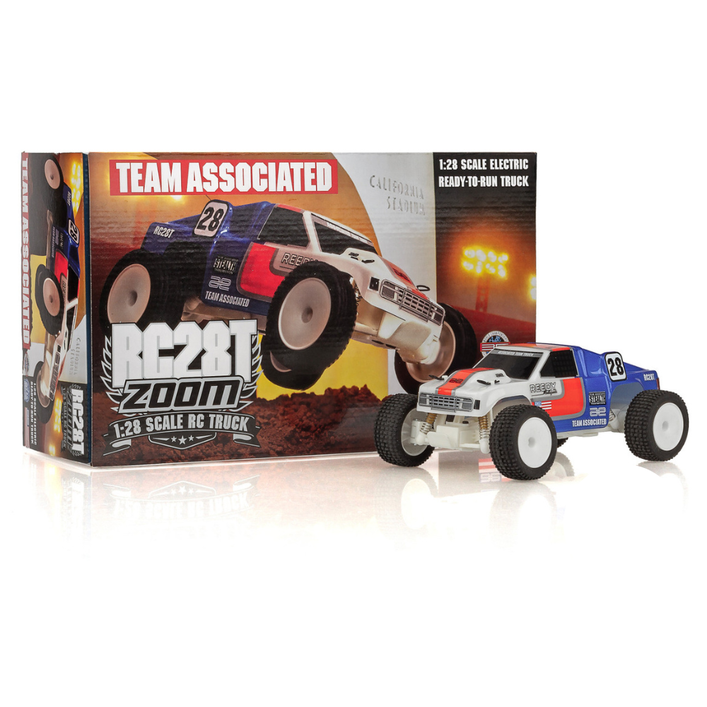 Team Associated RC28T Zoom 1/28 RTR 2WD Micro RC10T Truck w/2.4GHz Radio, Integrated Battery & USB-C Cable